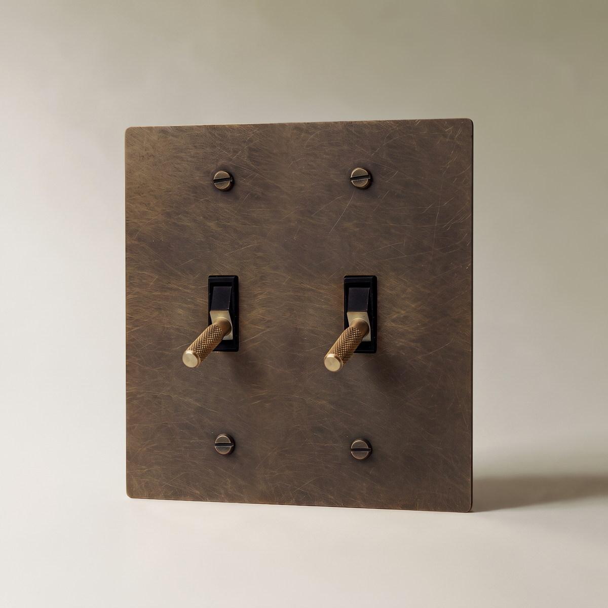 The Architectural Brass 4-Way Toggle Switch (1 to 5 Gang) - Open Box
