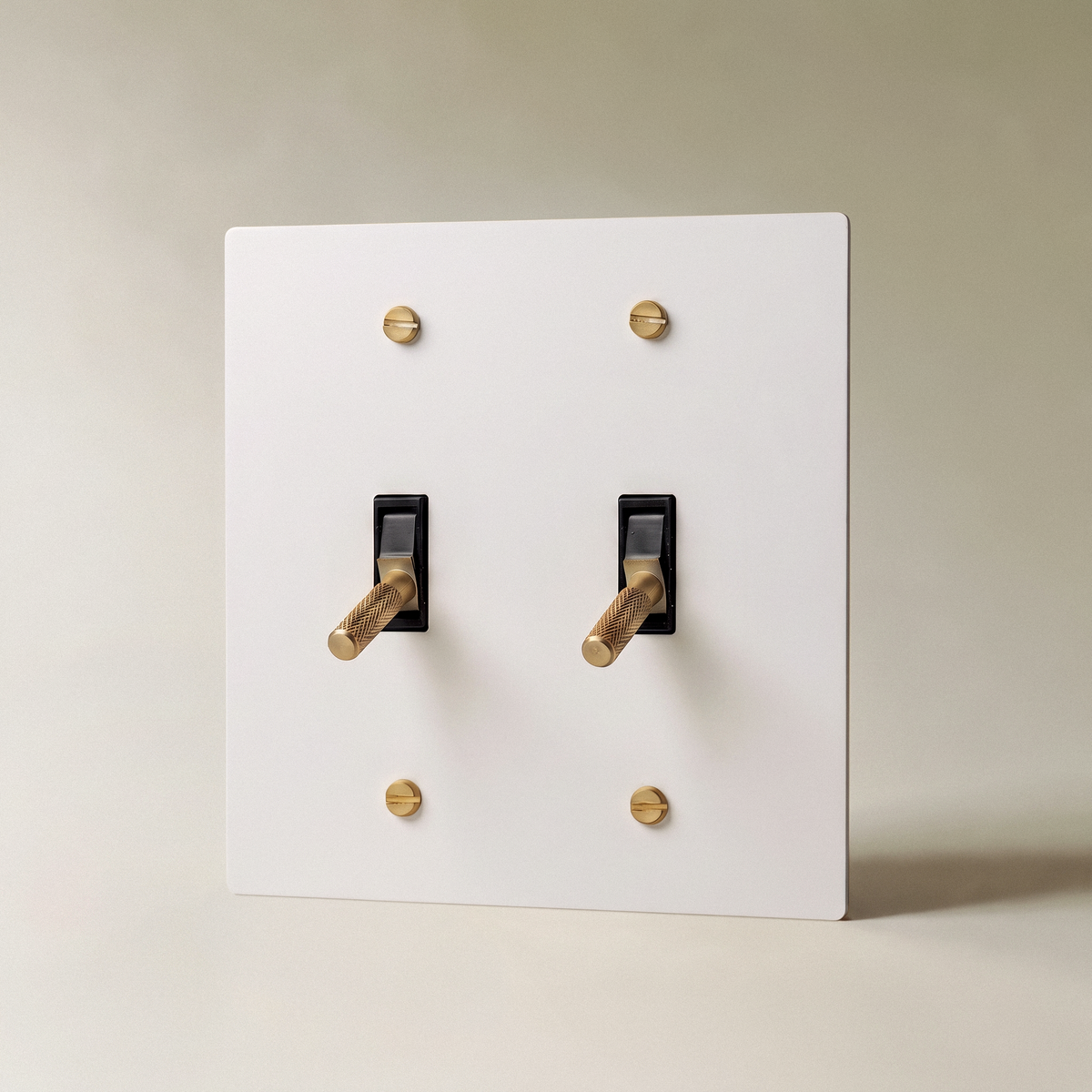 The Architectural Brass 4-Way Toggle Switch (1 to 5 Gang) - Open Box