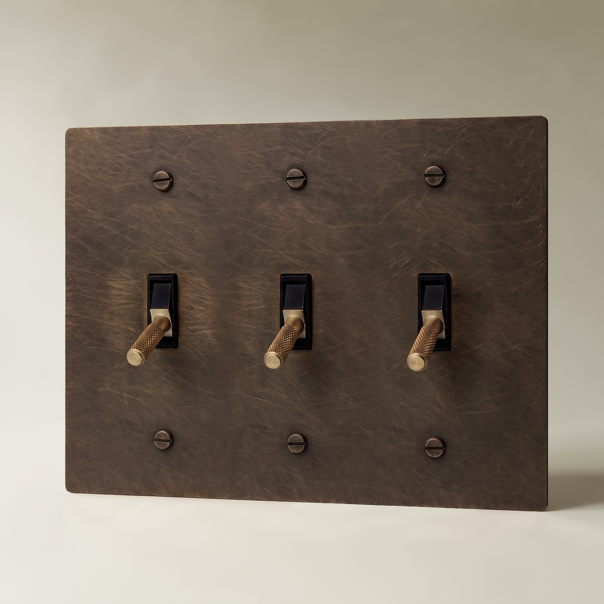 The Architectural Brass 4-Way Toggle Switch (1 to 5 Gang) - Open Box