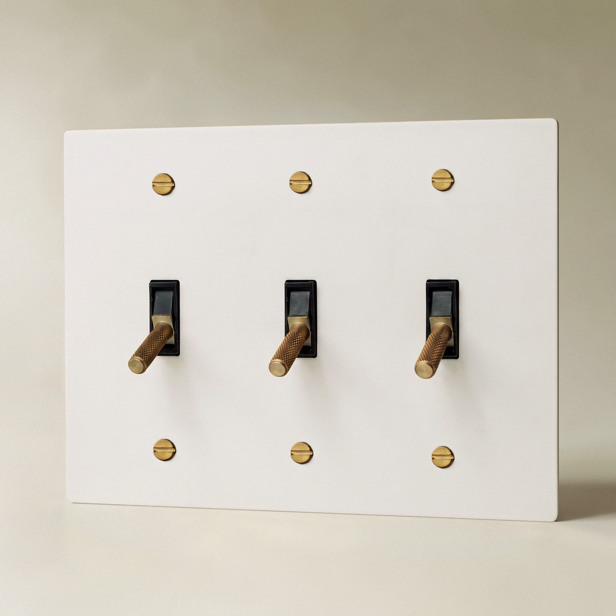 The Architectural Brass 4-Way Toggle Switch (1 to 5 Gang) - Open Box