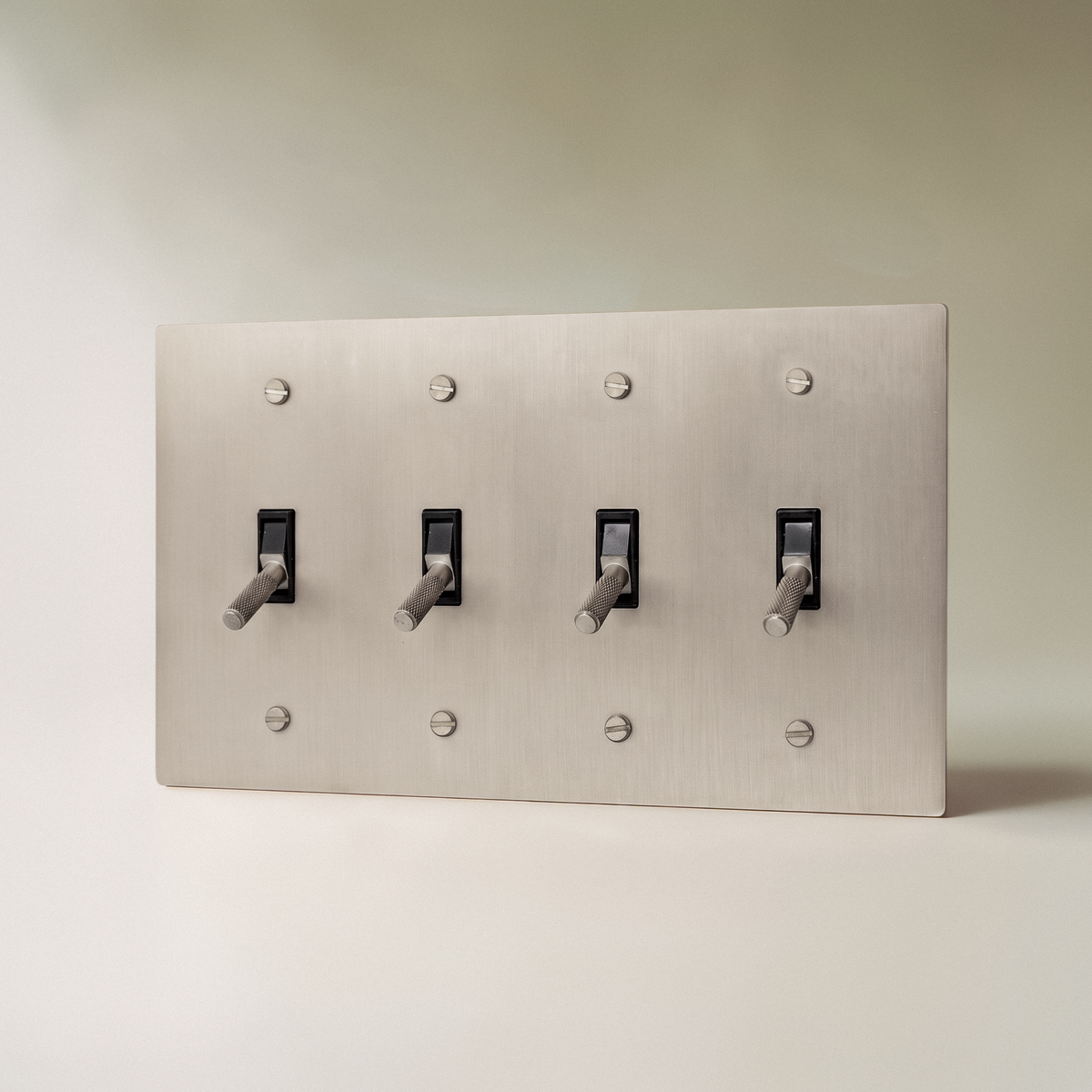 The Architectural Brass 4-Way Toggle Switch (1 to 5 Gang) - Open Box