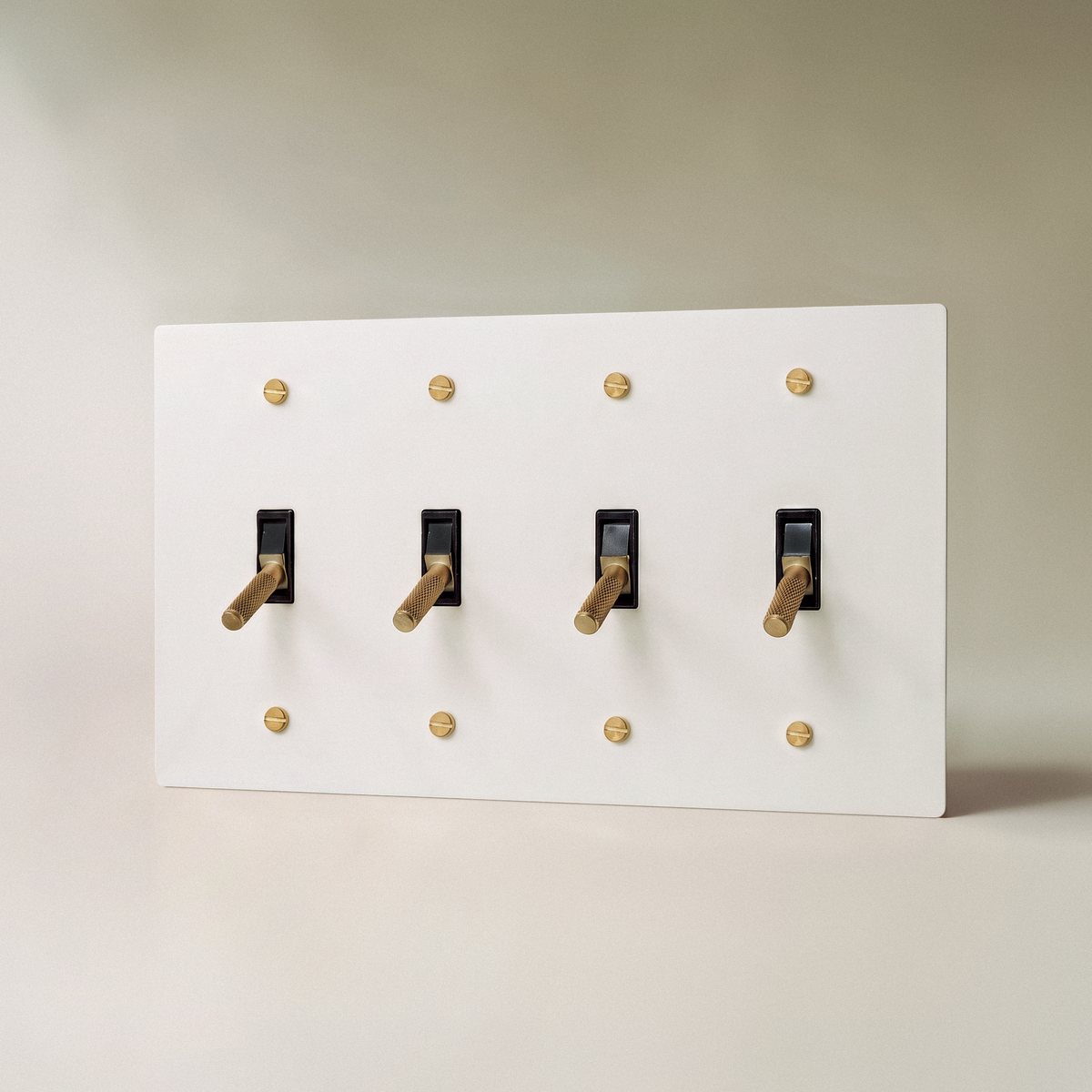 The Architectural Brass 4-Way Toggle Switch (1 to 5 Gang) - Open Box