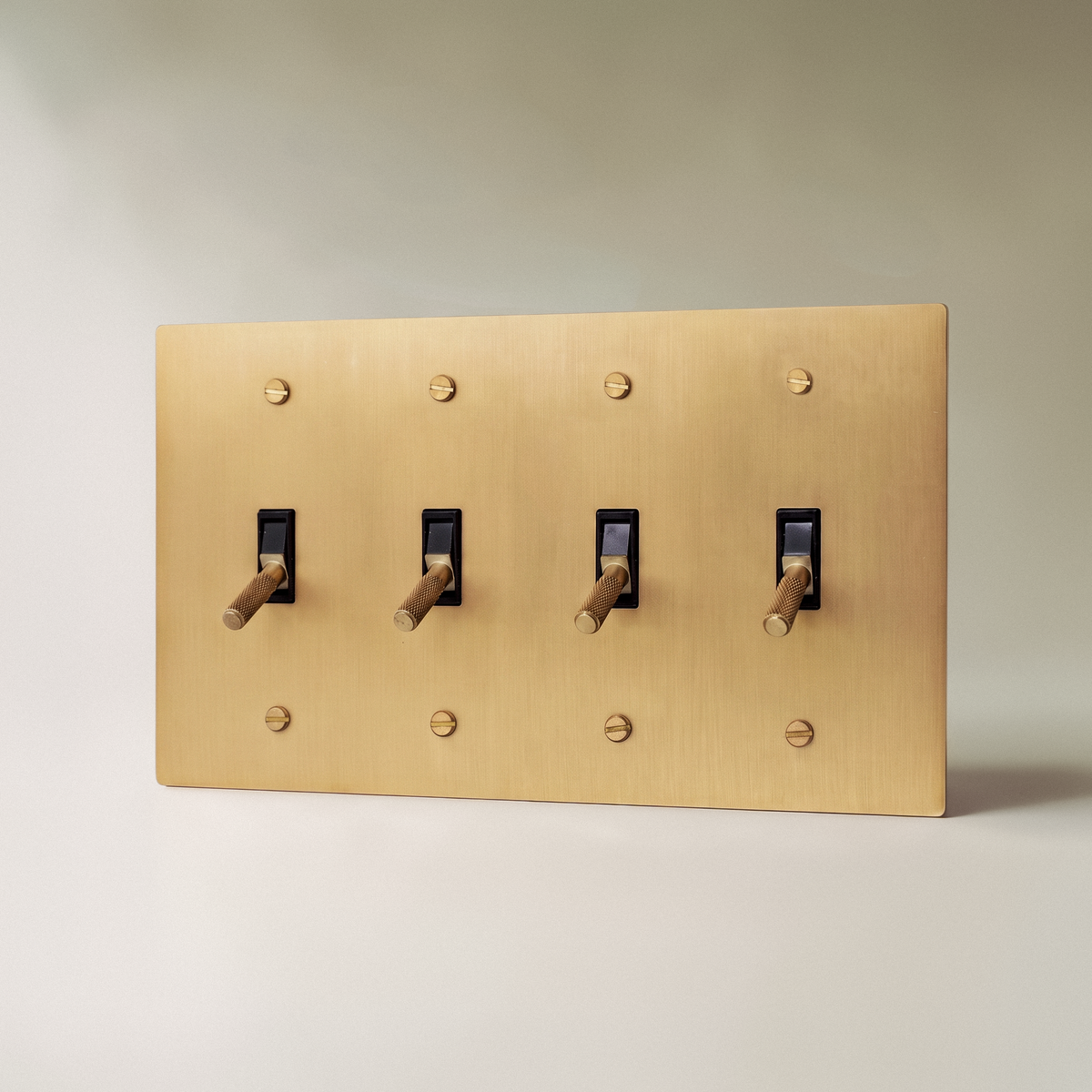The Architectural Brass 4-Way Toggle Switch (1 to 5 Gang) - Open Box