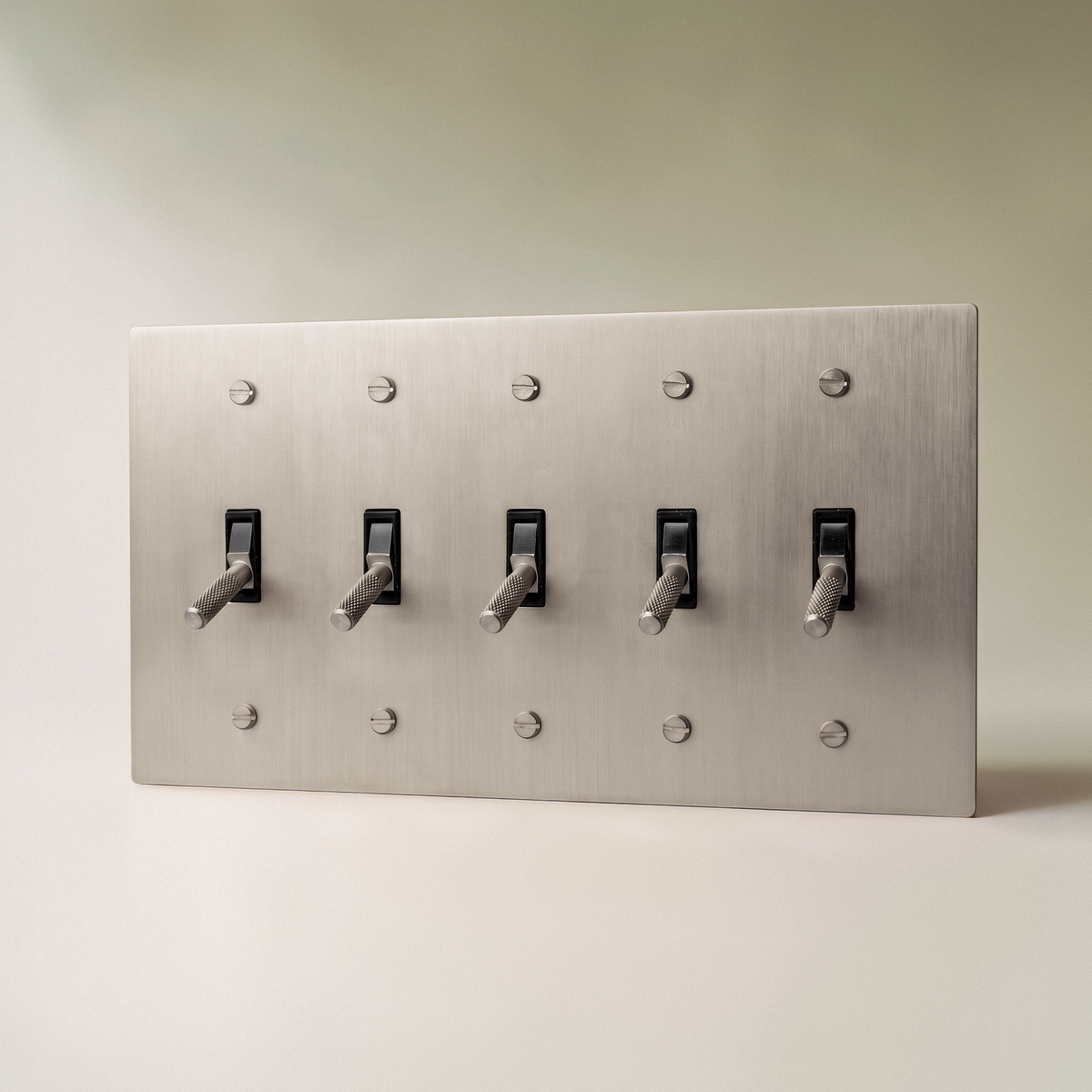The Architectural Brass 4-Way Toggle Switch (1 to 5 Gang) - Open Box
