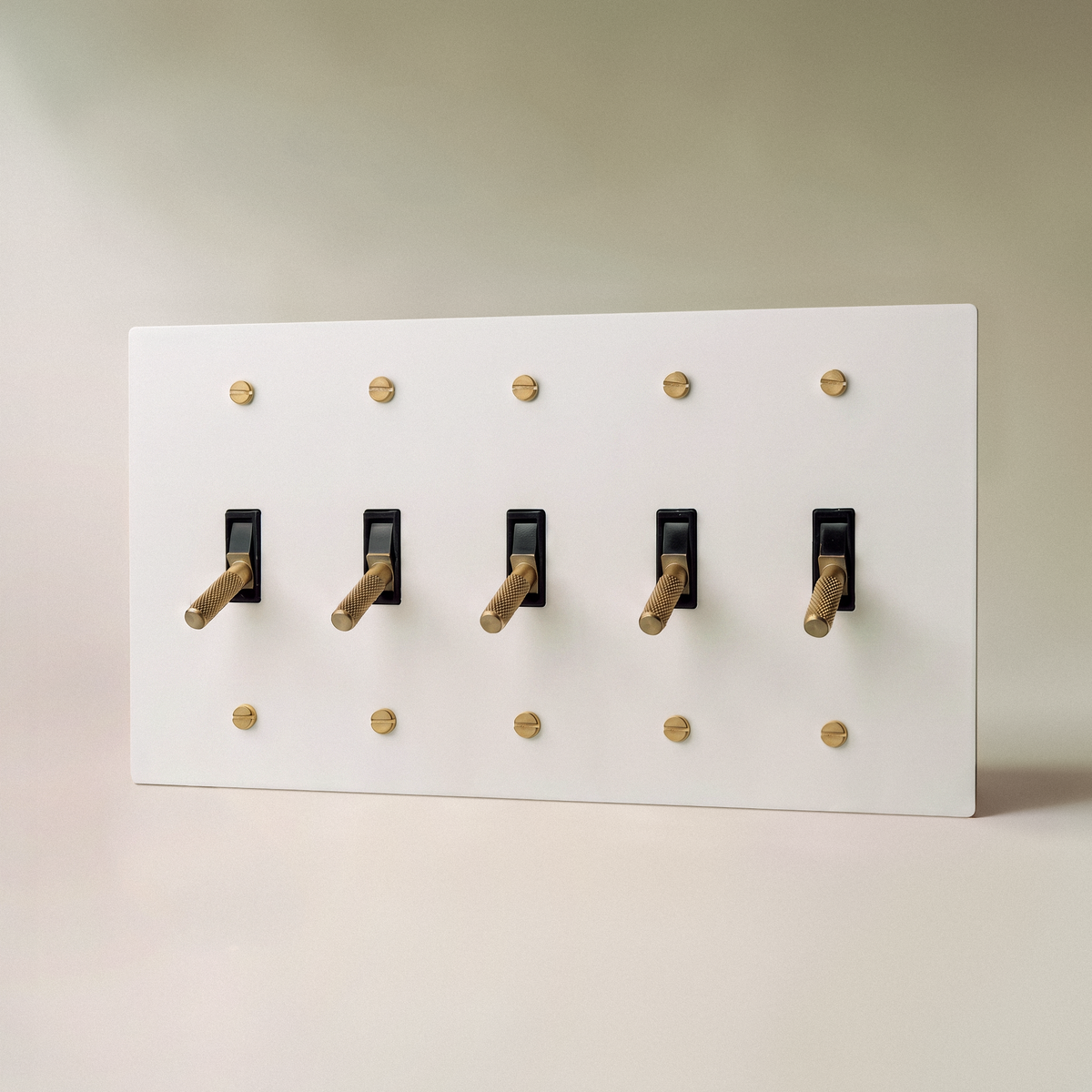 The Architectural Brass 4-Way Toggle Switch (1 to 5 Gang) - Open Box
