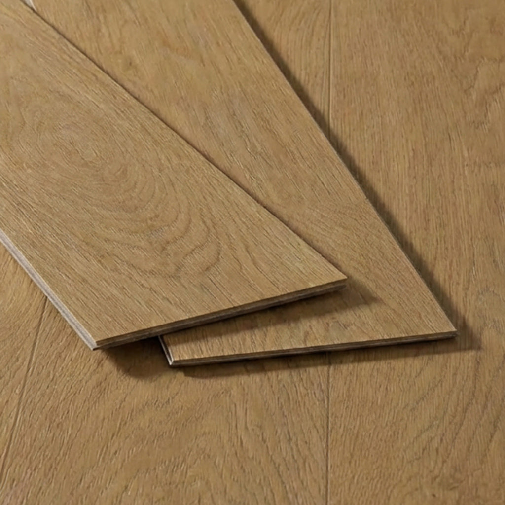 Light oak wood planks with natural grain texture displayed on a matching driftwood oak floor.