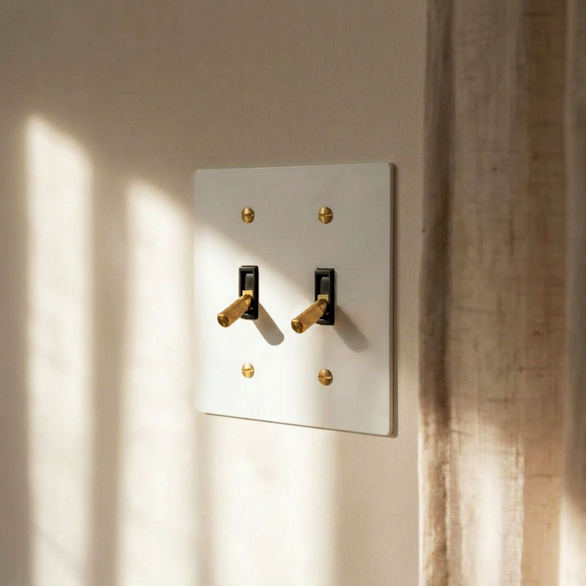 The Architectural Brass 4-Way Toggle Switch (1 to 5 Gang) - Open Box