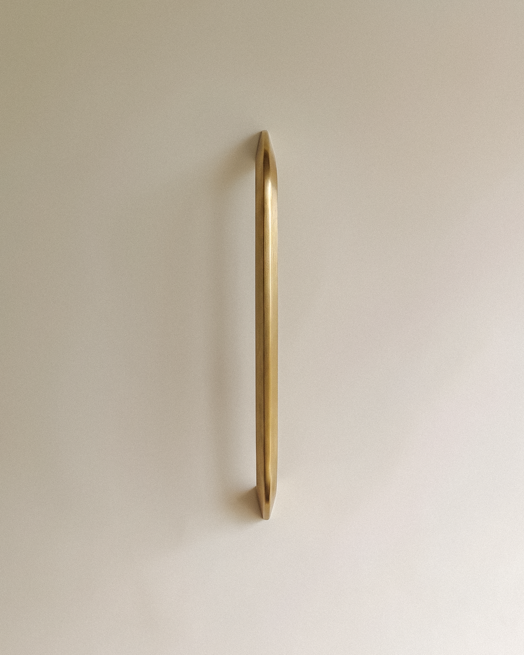Enzo Cabinet Pull 6" in Satin Brass front view, on a plain background