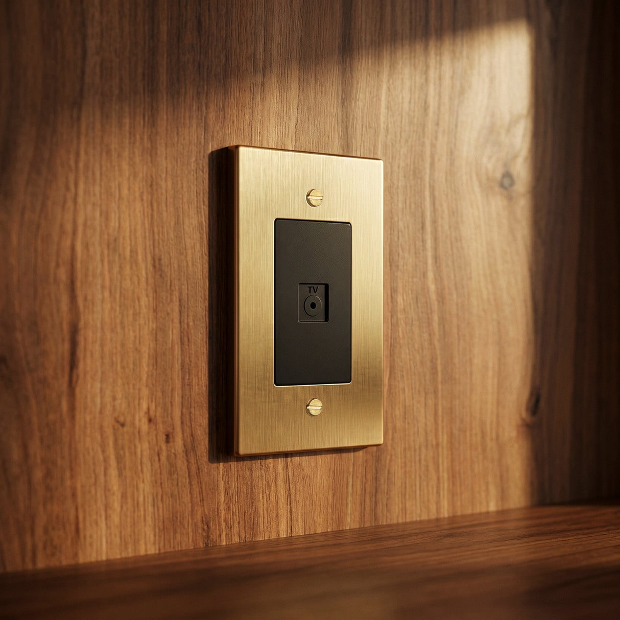 The Brass TV Socket (1-Gang)