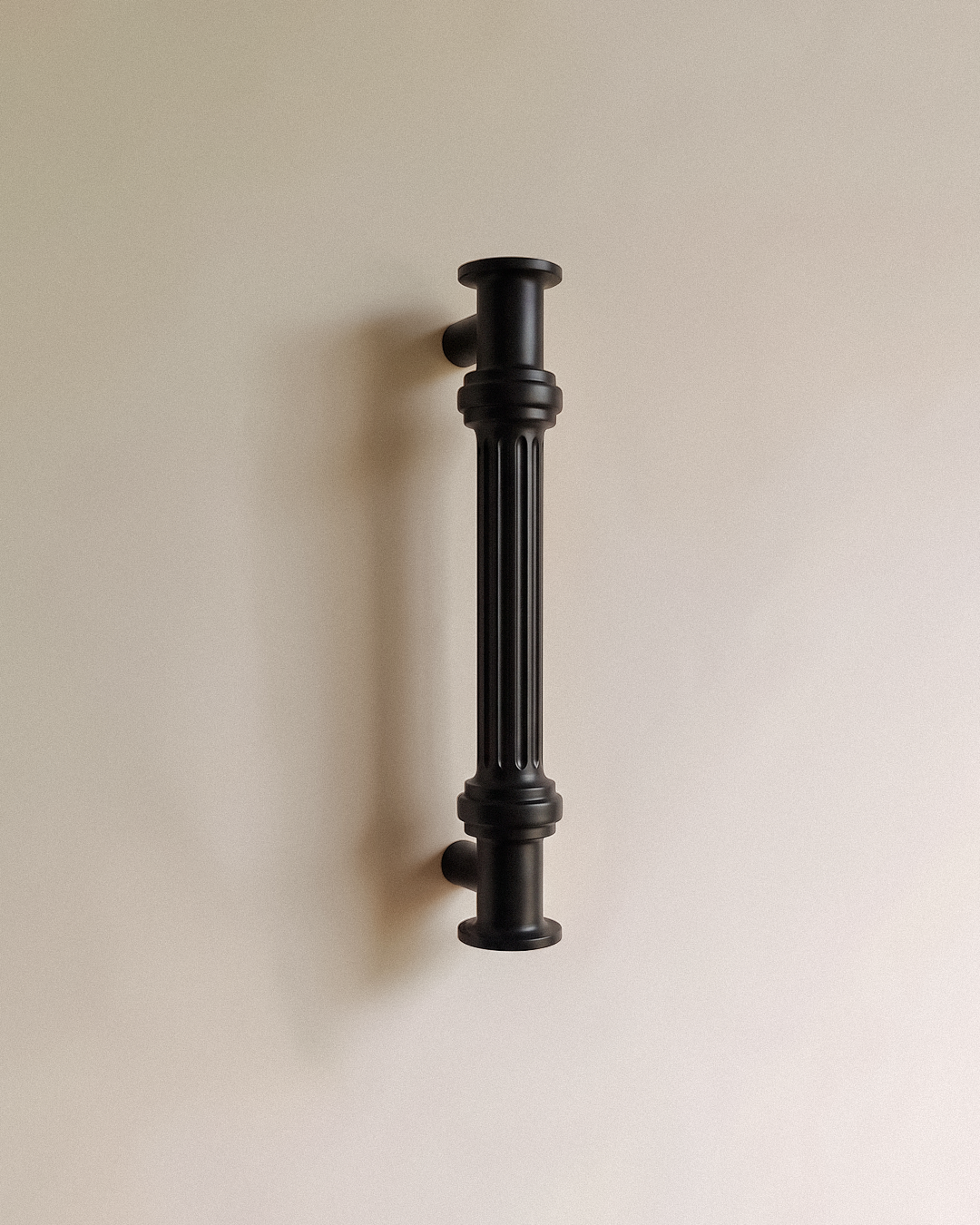 Vestige Cabinet Pull 6" in Black, on a plain background