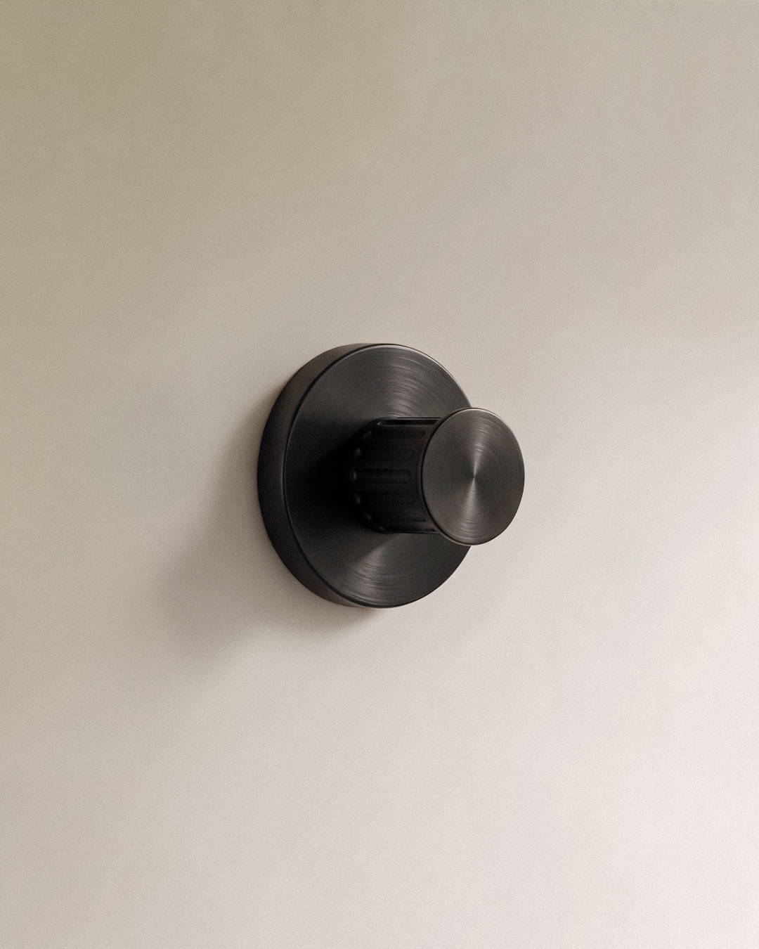 Vestige Door Lock in Black, on a plain background