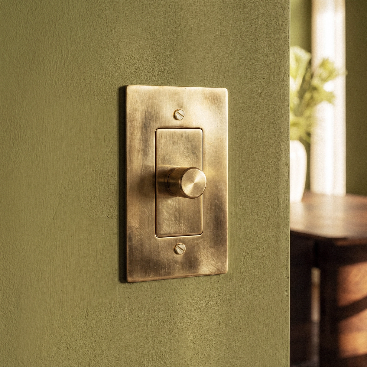 The Unlacquered Brass Dimmer Switch