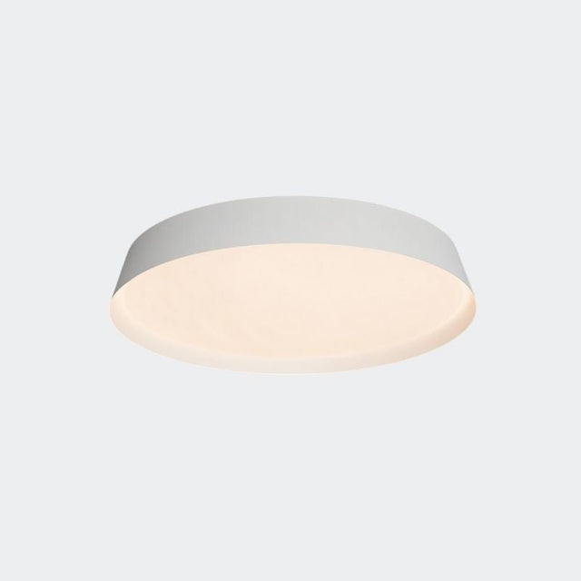 Zena Ceiling Lamp in white with soft acrylic diffuser, ideal for clean, modern interiors needing subtle ambient lighting solutions.