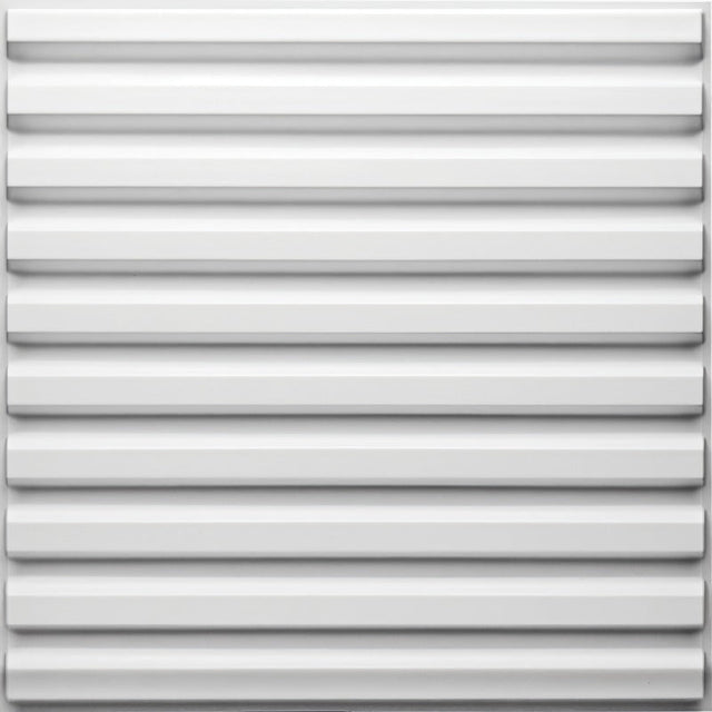 Close-up of Arsnal Wall Panel showcasing horizontal ridged PVC texture, perfect for stylish wall panel installations.