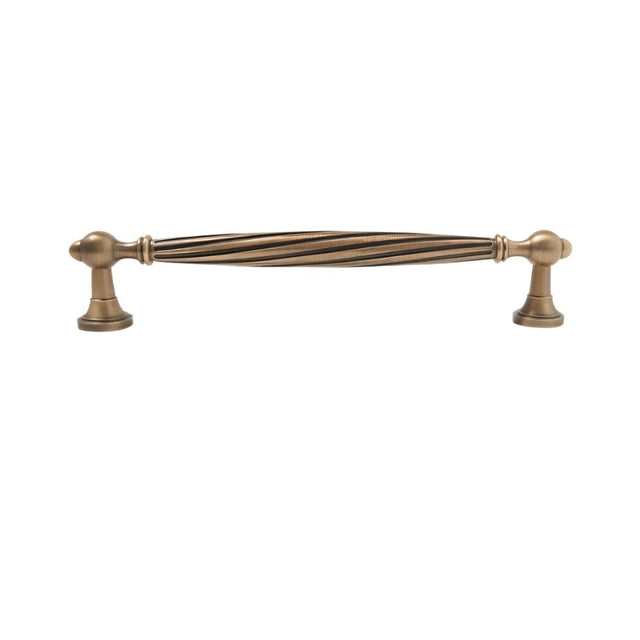 "Brass twisted fluted handle with antique finish"