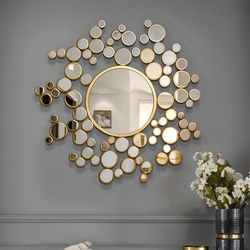 Bellezza Oval Gold Framed Mirror: Featuring an elegant oval shape and a gold-finished frame, this mirror adds a touch of sophistication and luxury to any space.