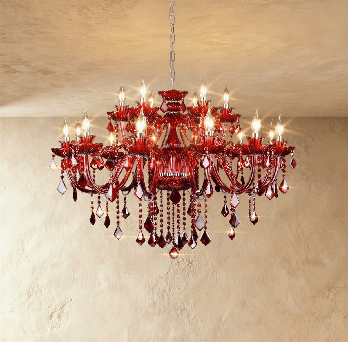 Brigitte Chandelier - Red - Residence Supply