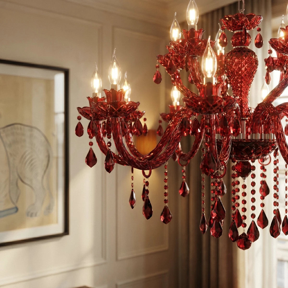 Brigitte Chandelier - Red - Residence Supply