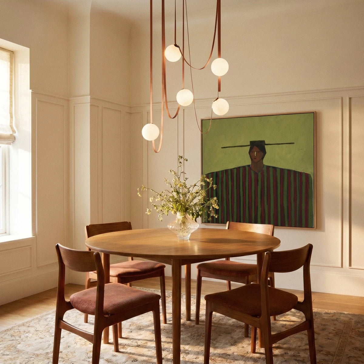 Corium Leather Glass Chandelier - Residence Supply