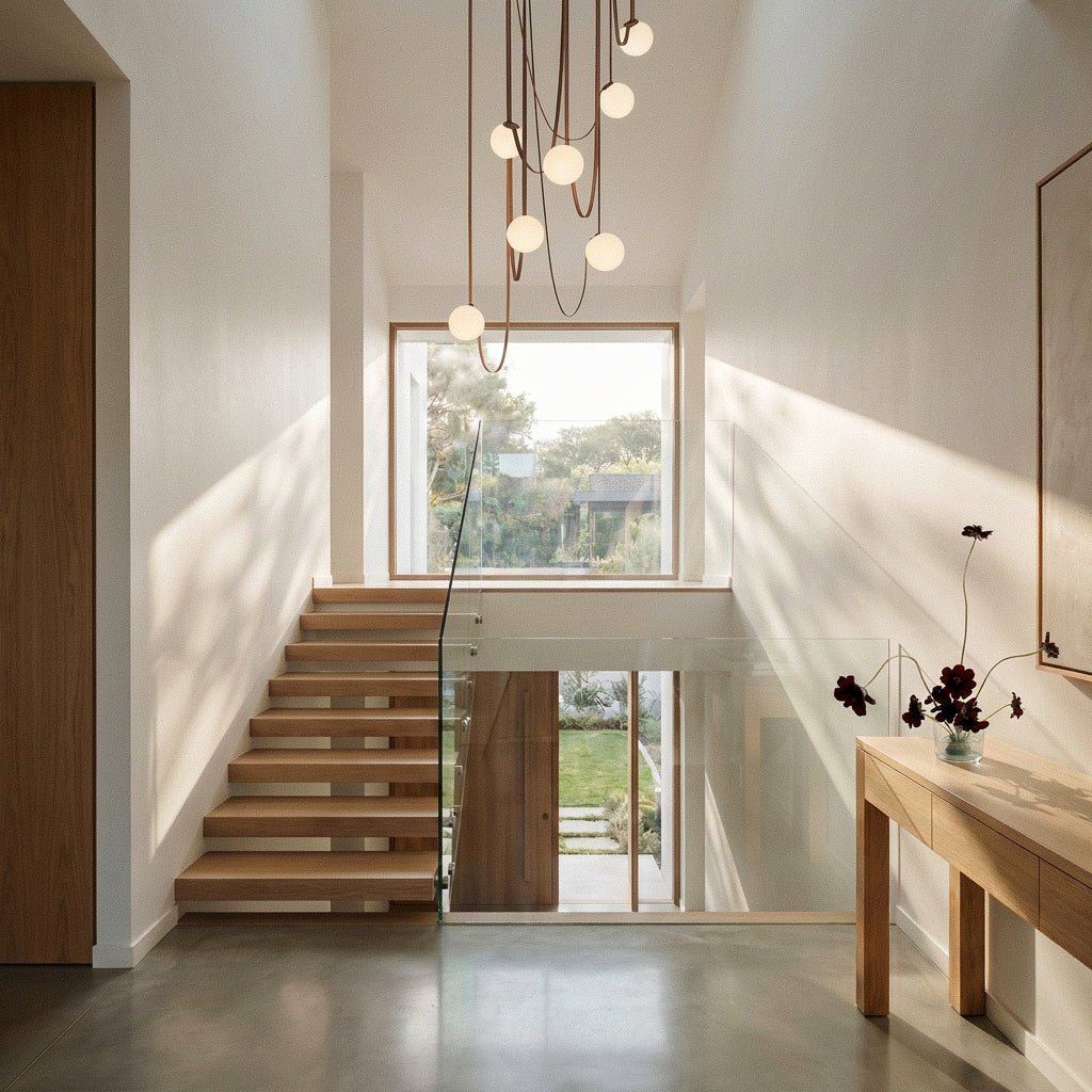 Corium Leather Glass Chandelier - Residence Supply