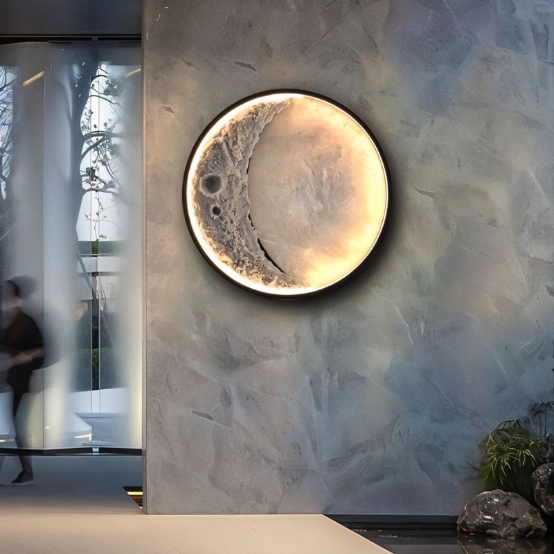 Arte iluminado de luna creciente