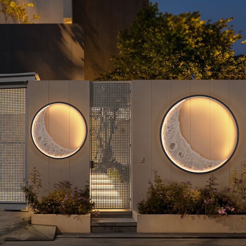 Arte iluminado de luna creciente