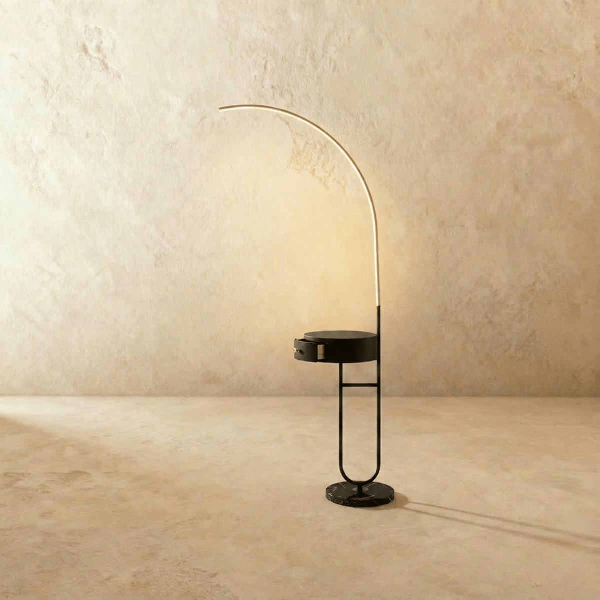 Curva Side Table & Lamp - Residence Supply