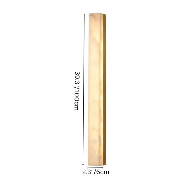 "Dimensions of the Emerson wall lamp: 39.3 inches (100cm) in height and 2.3 inches (6cm) in width."
