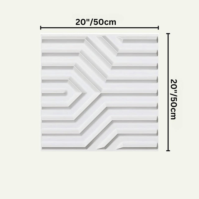 White Erial PVC Wall Panel with 20x20 inch dimensions, showcasing size for easy DIY installation in kitchens or bathrooms.