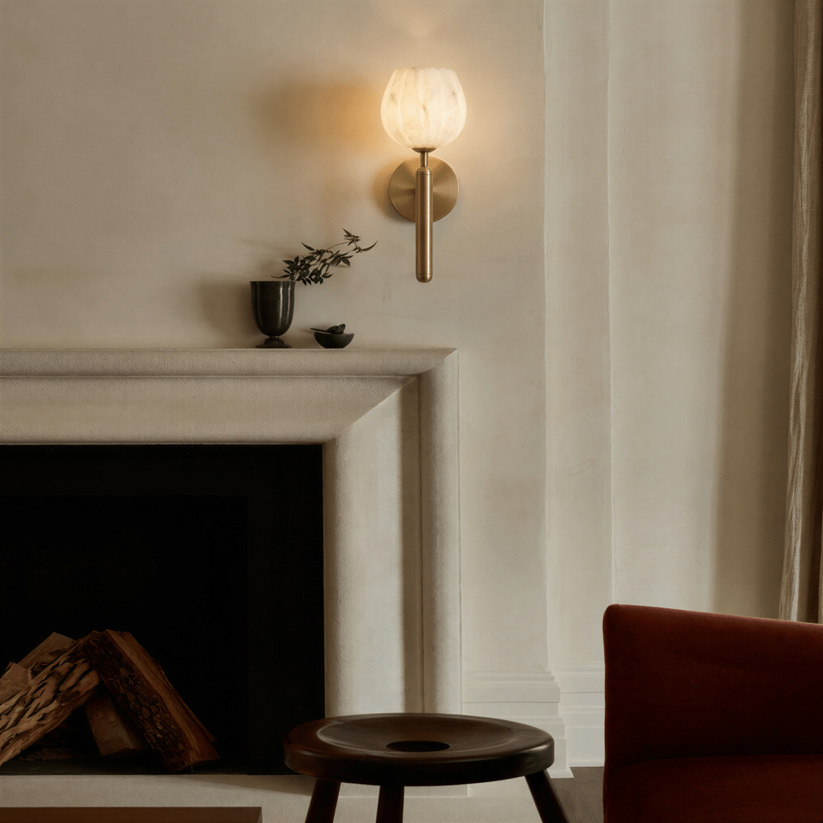 Flora Alabaster Wall Lamp - Residence Supply