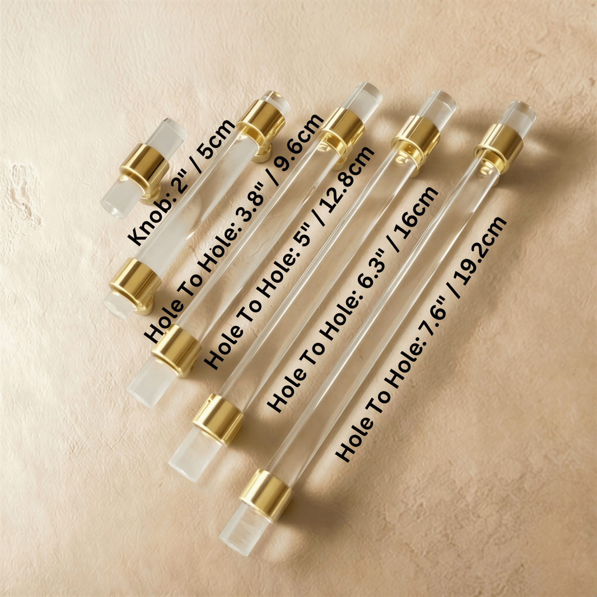 Frada Acrylic Knob & Pull Bar - Residence Supply