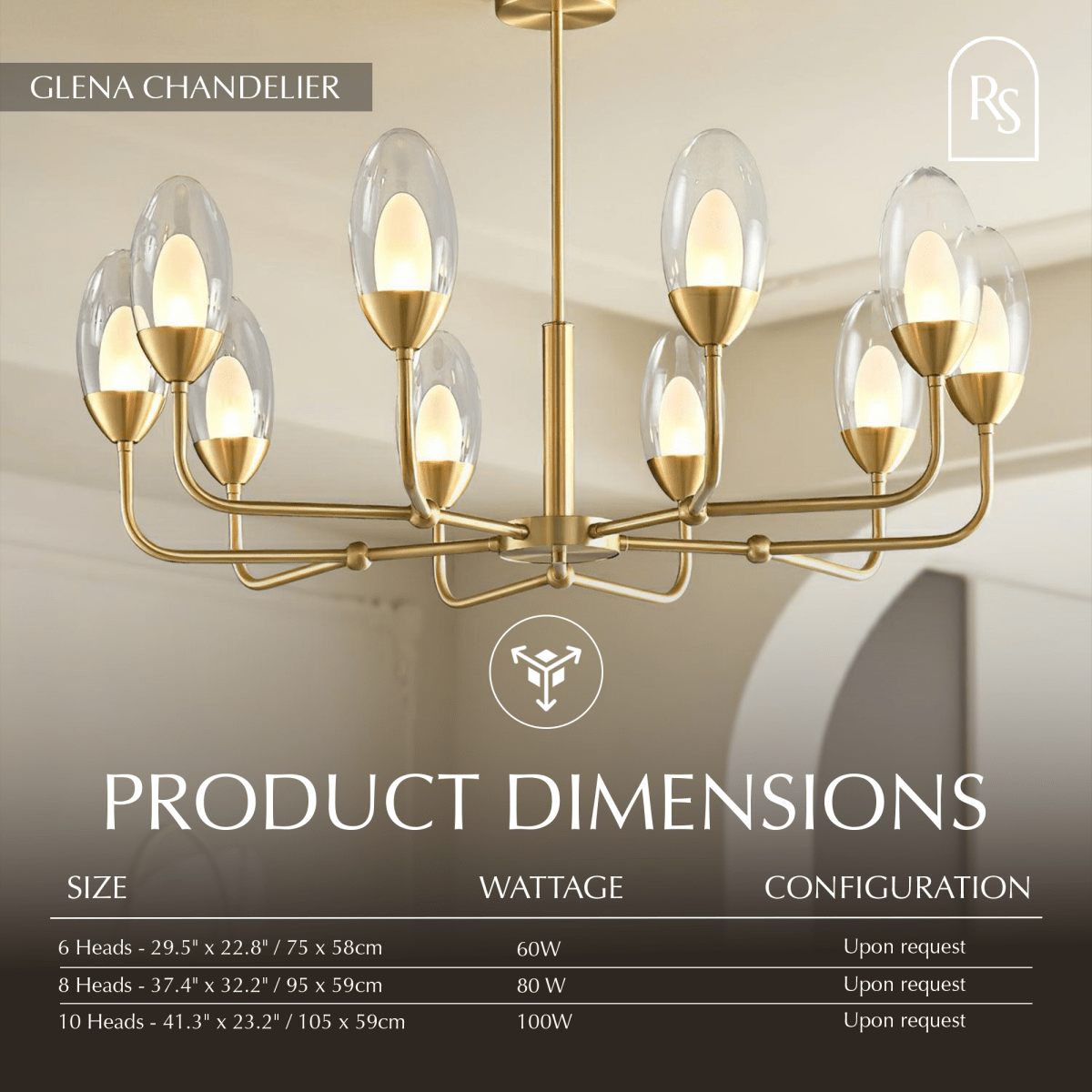 Glena Chandelier - Residence Supply