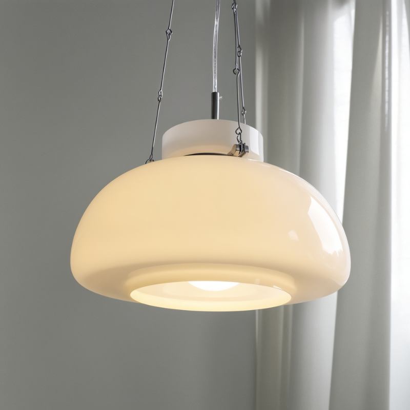 Lámpara colgante lechosa
