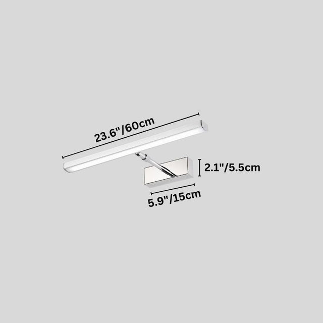 "Dimensions of the large Mirvia wall lamp, showing length, width, and height measurements."
