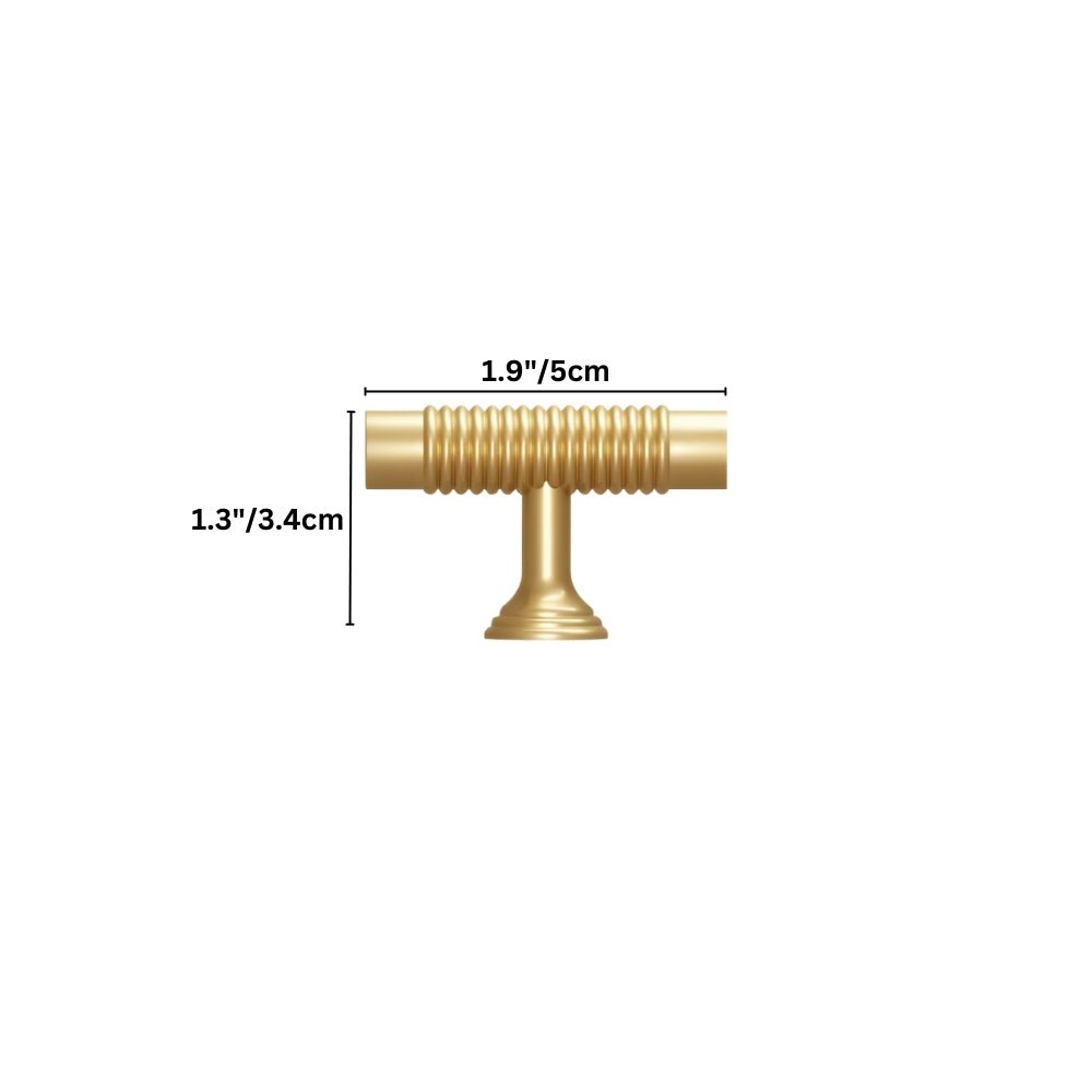 "Dimensions diagram of the Oberon knob, showing measurements of the knob and base."