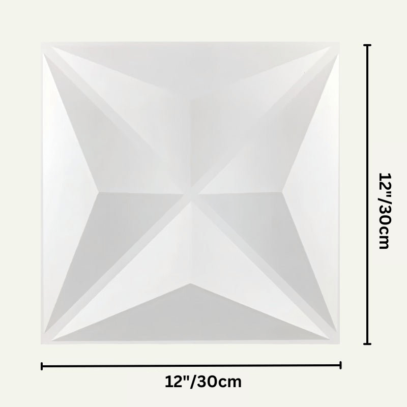 Plasta Wall Panel measuring 12x12 inches (30x30 cm), featuring a 3D diamond pattern for stylish wall decor in home or office spaces.