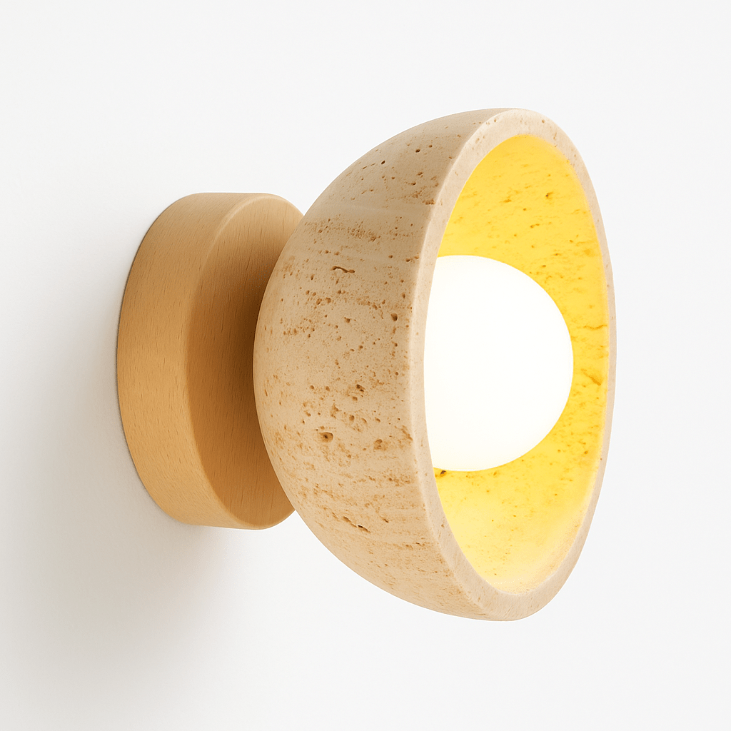 Pulkit Travertine Wall Lamp - Residence Supply