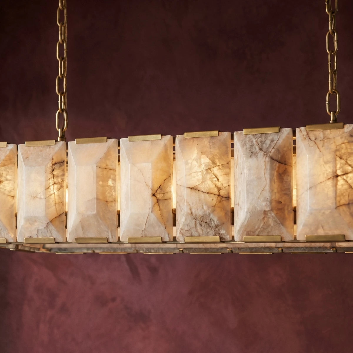 Sakhra Alabaster Linear Chandelier - Residence Supply