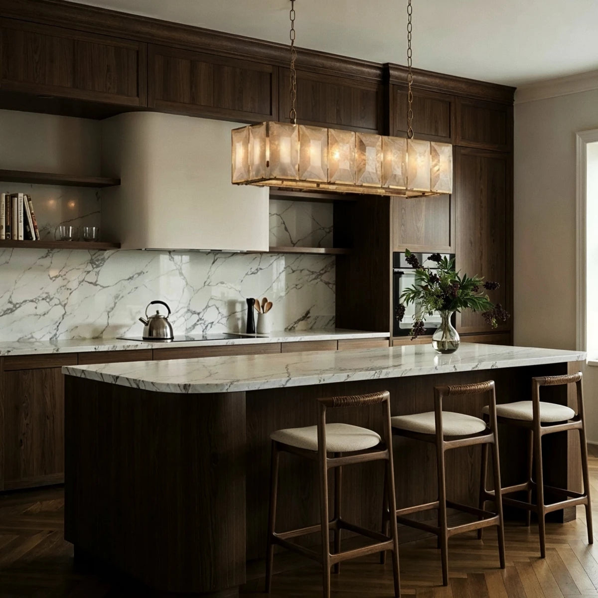 Sakhra Alabaster Linear Chandelier - Residence Supply