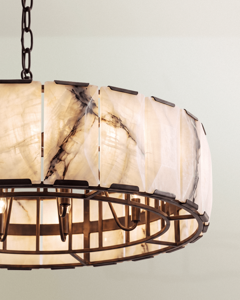 Sakhra Round Alabaster Chandelier - Residence Supply