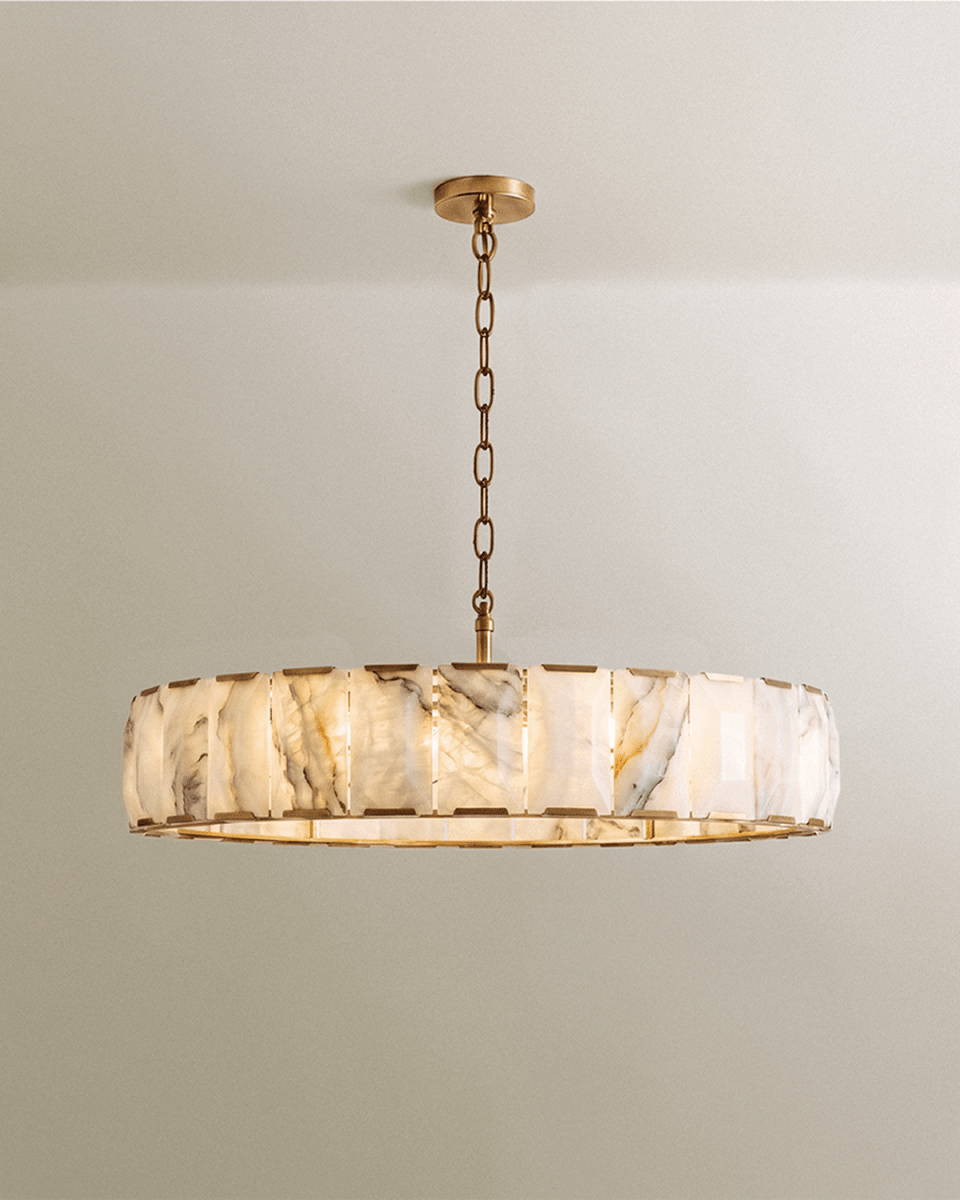 Sakhra Round Alabaster Chandelier - Residence Supply
