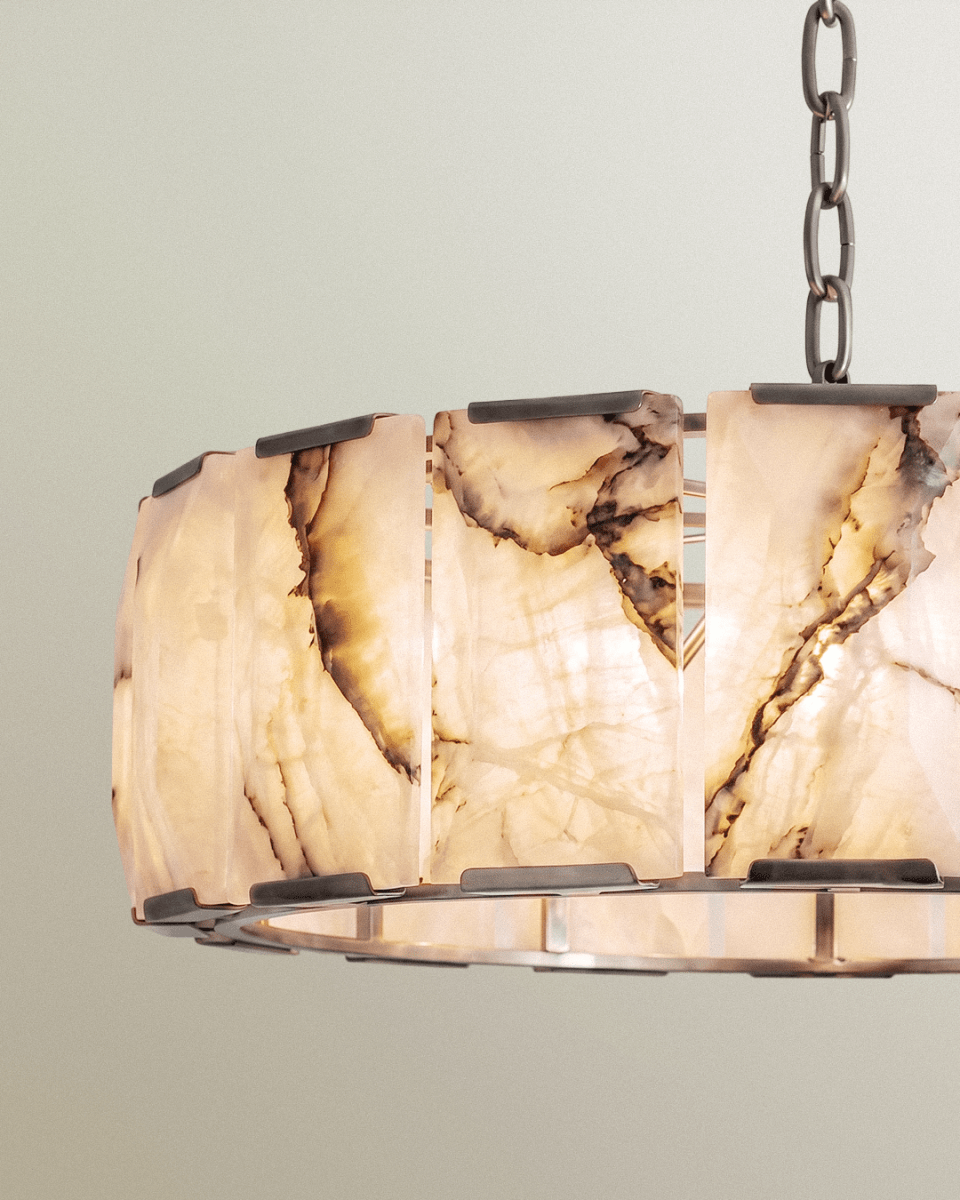 Sakhra Round Alabaster Chandelier - Residence Supply