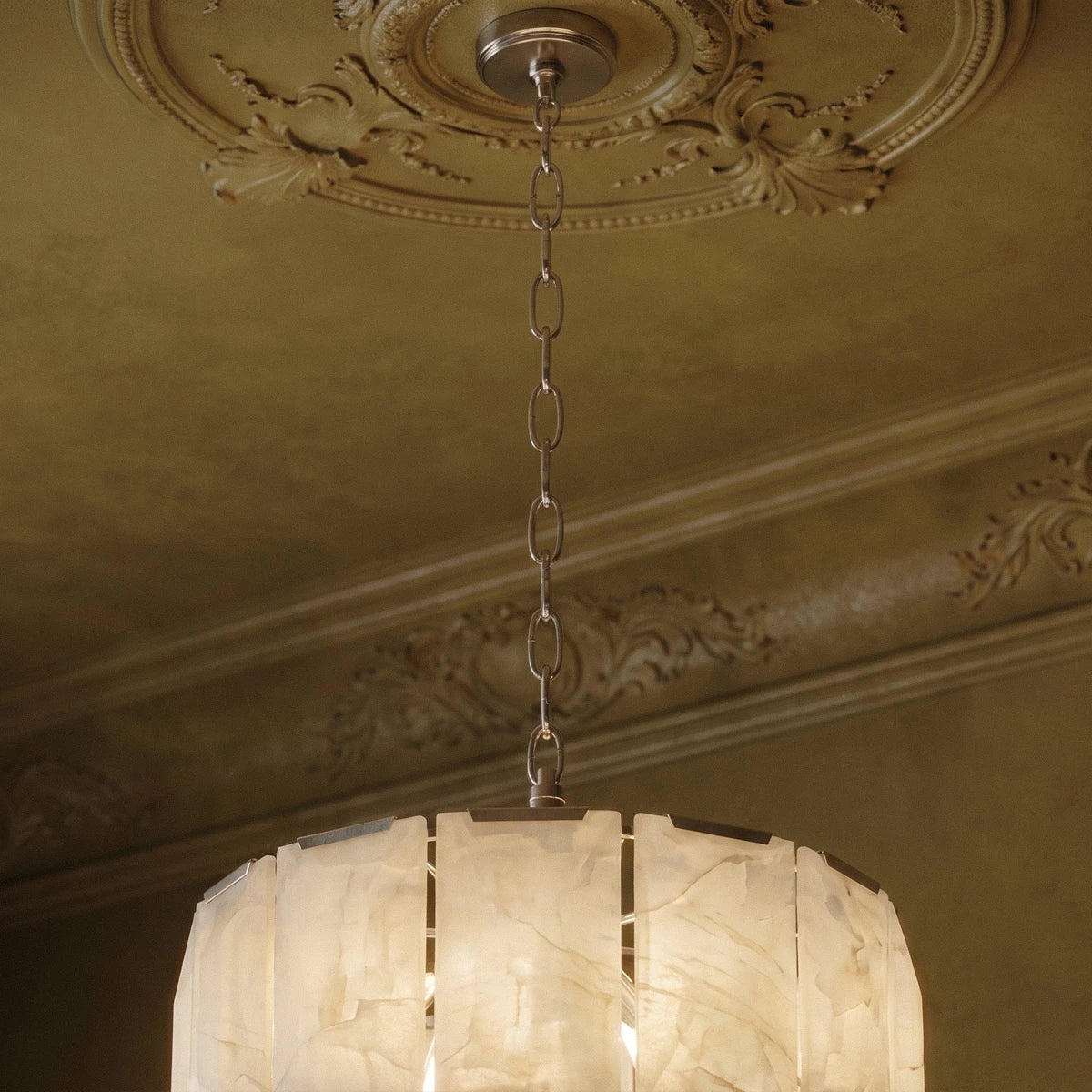 Sakhra Round Alabaster Chandelier - Residence Supply
