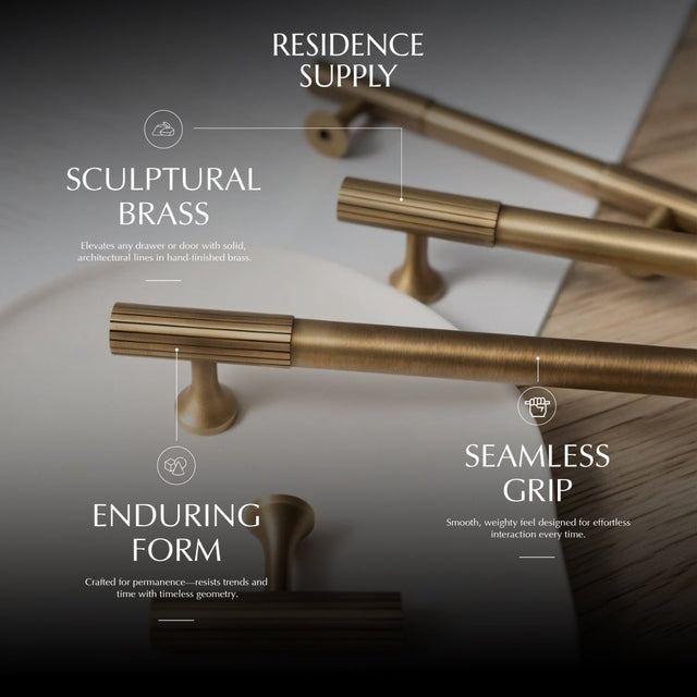Sean Brass Knob & Pull Bar - Residence Supply
