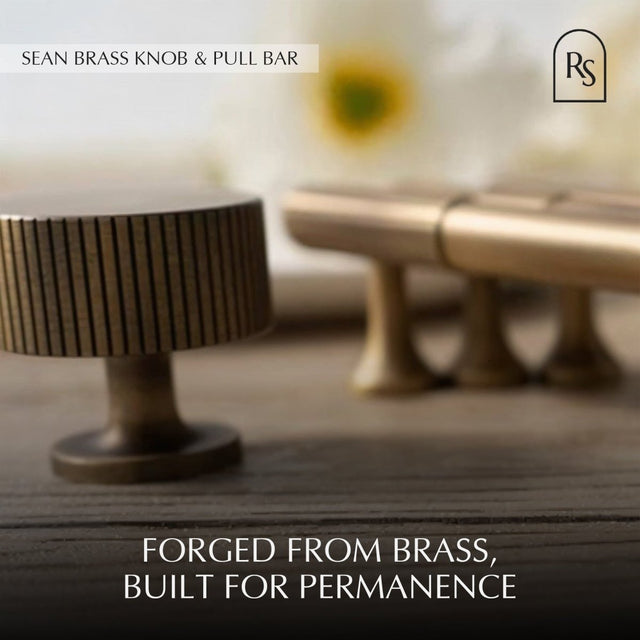 Sean Brass Knob & Pull Bar - Residence Supply