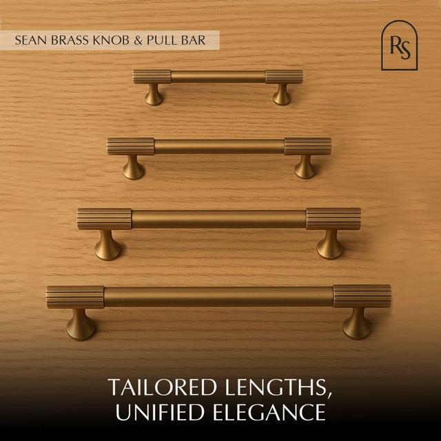 Sean Brass Knob & Pull Bar - Residence Supply