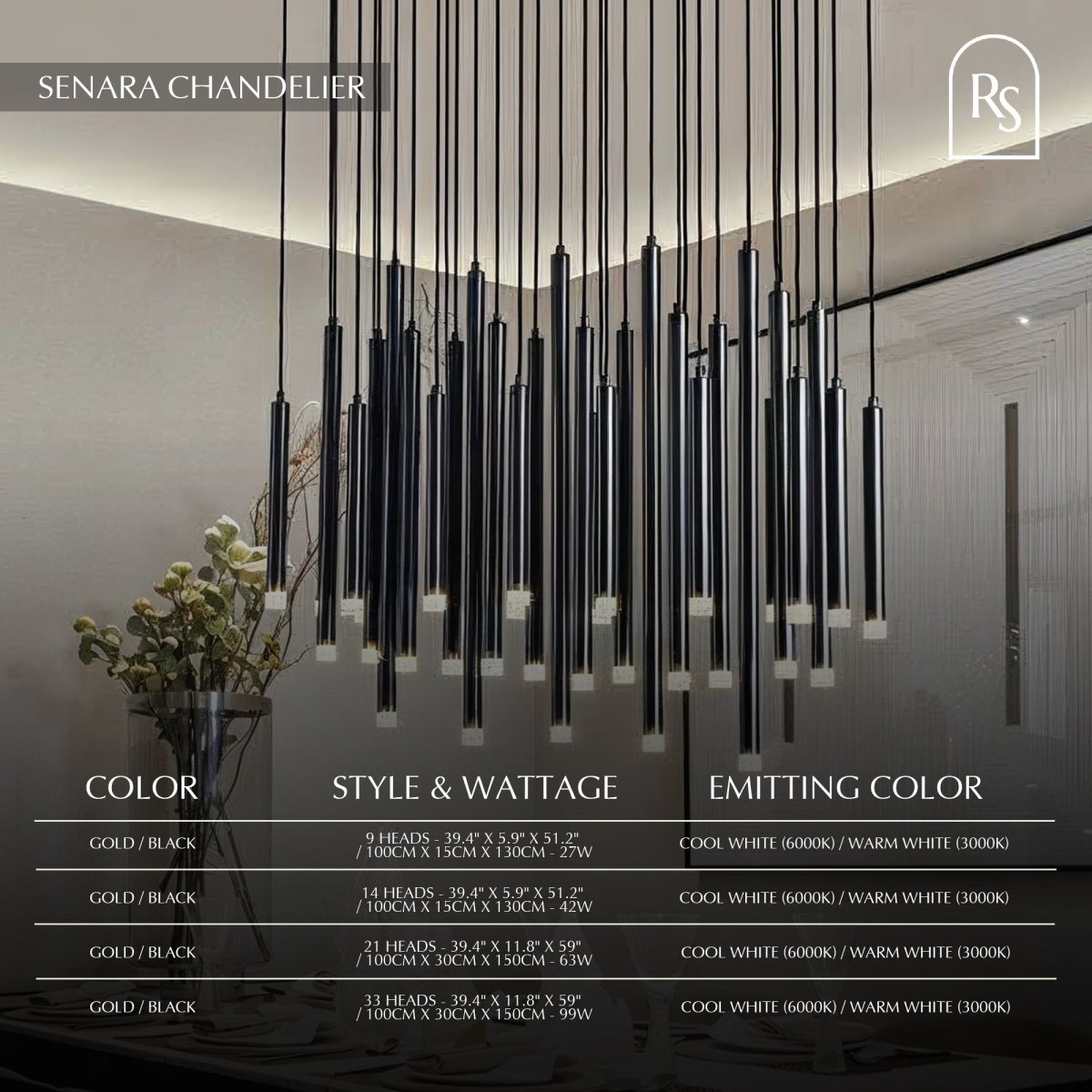 Senara Chandelier - Residence Supply