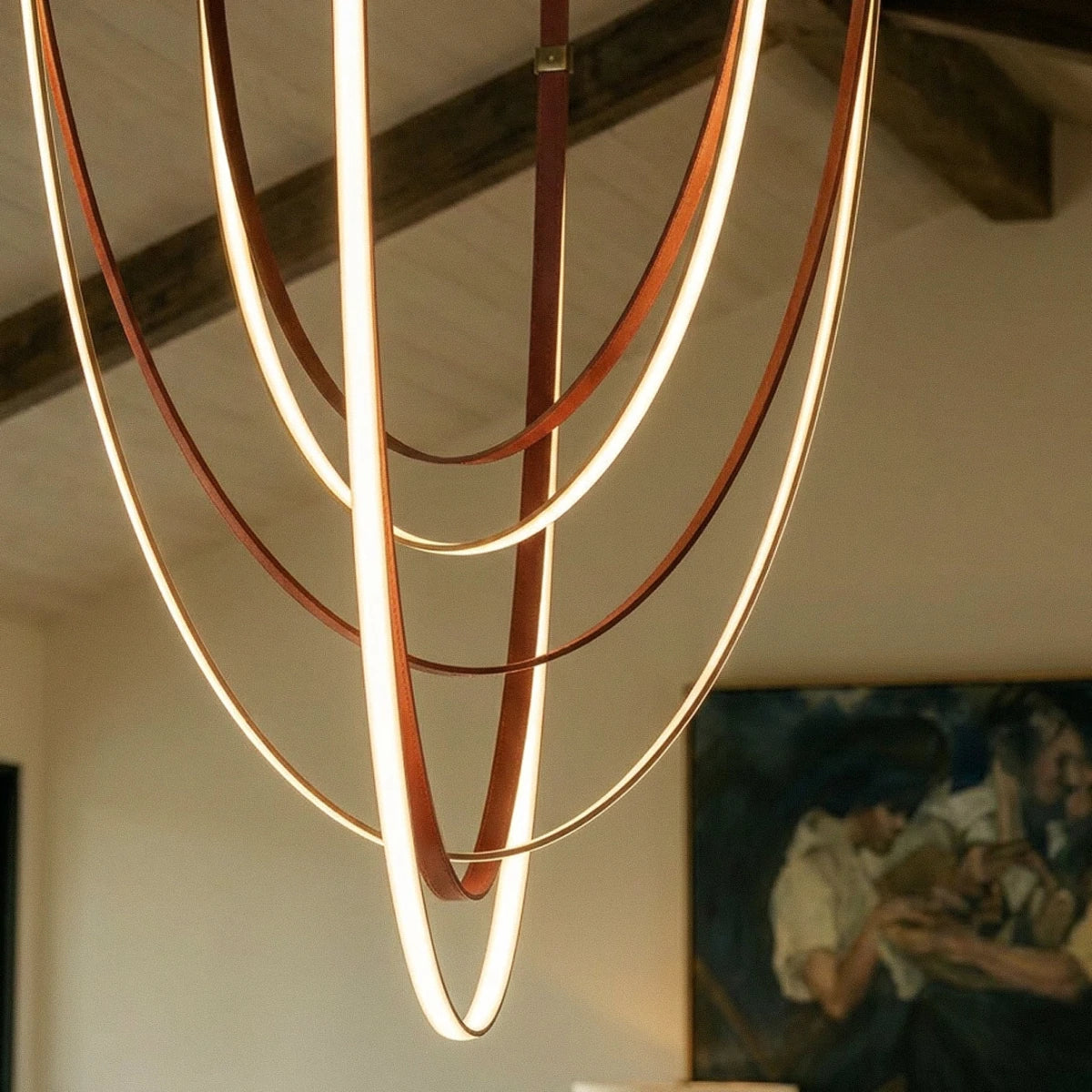 Shalom Leather Chandelier - Residence Supply