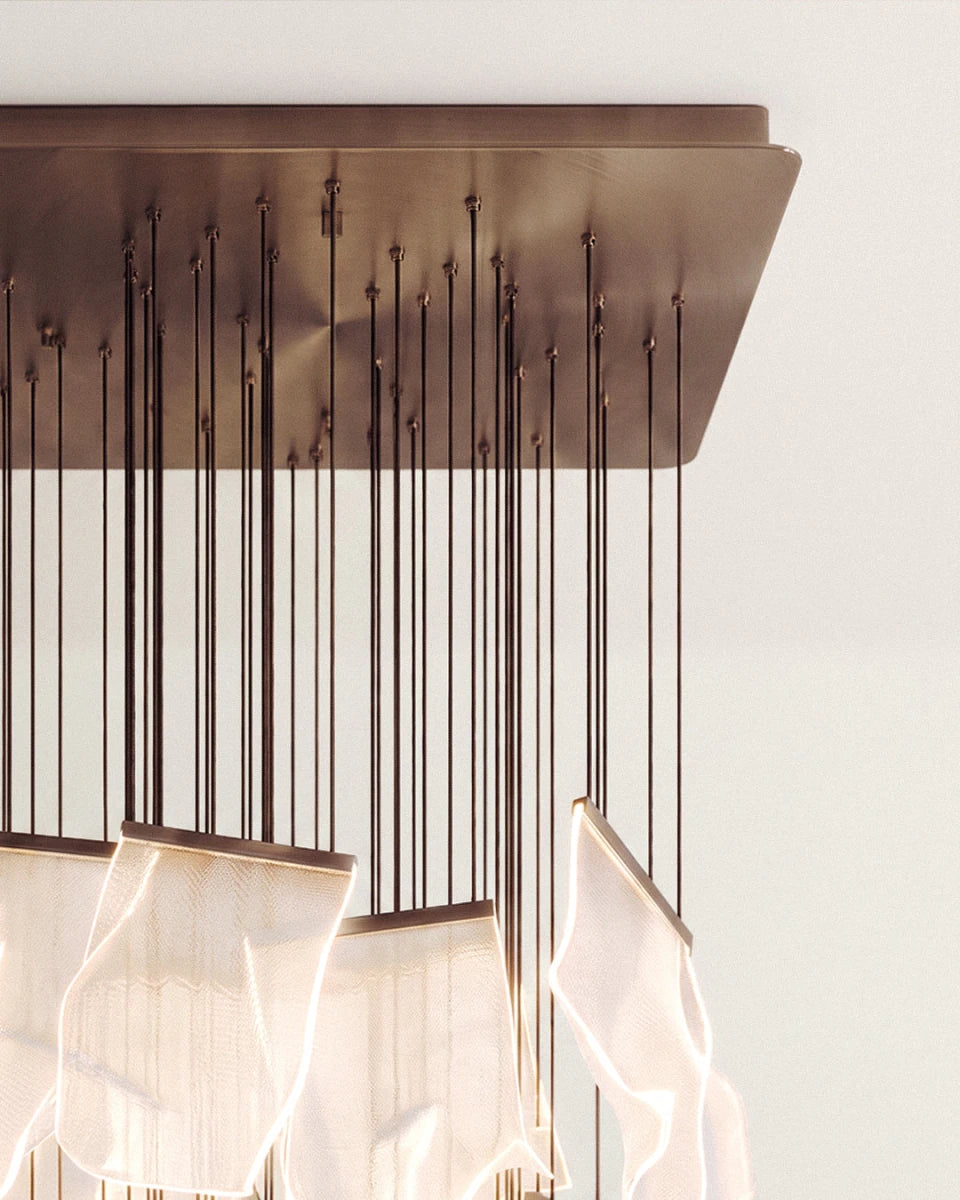 Sheets Chandelier (Rectangle Ceiling Mount) - Residence Supply