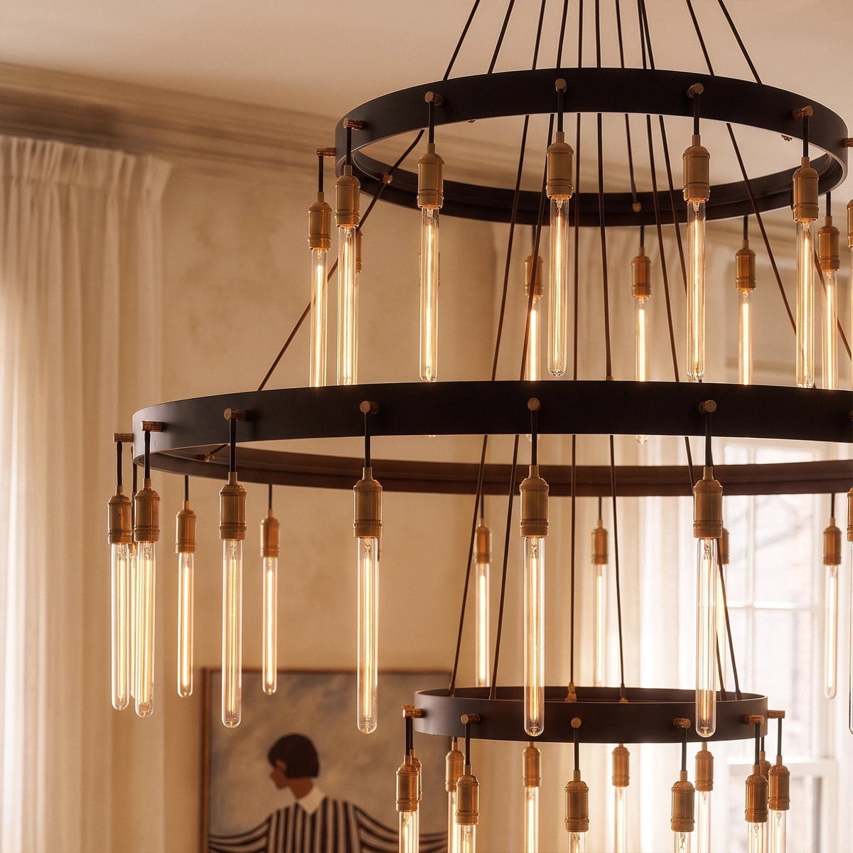 Sidero 3-Tier Round Chandelier - Residence Supply